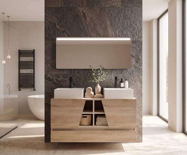 Pack CANNES PLUS+ espejo LED + lavabo