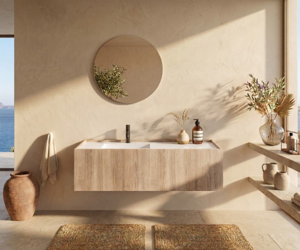 Pack GALIBIER + lavabo Dekton + espejo circular 2