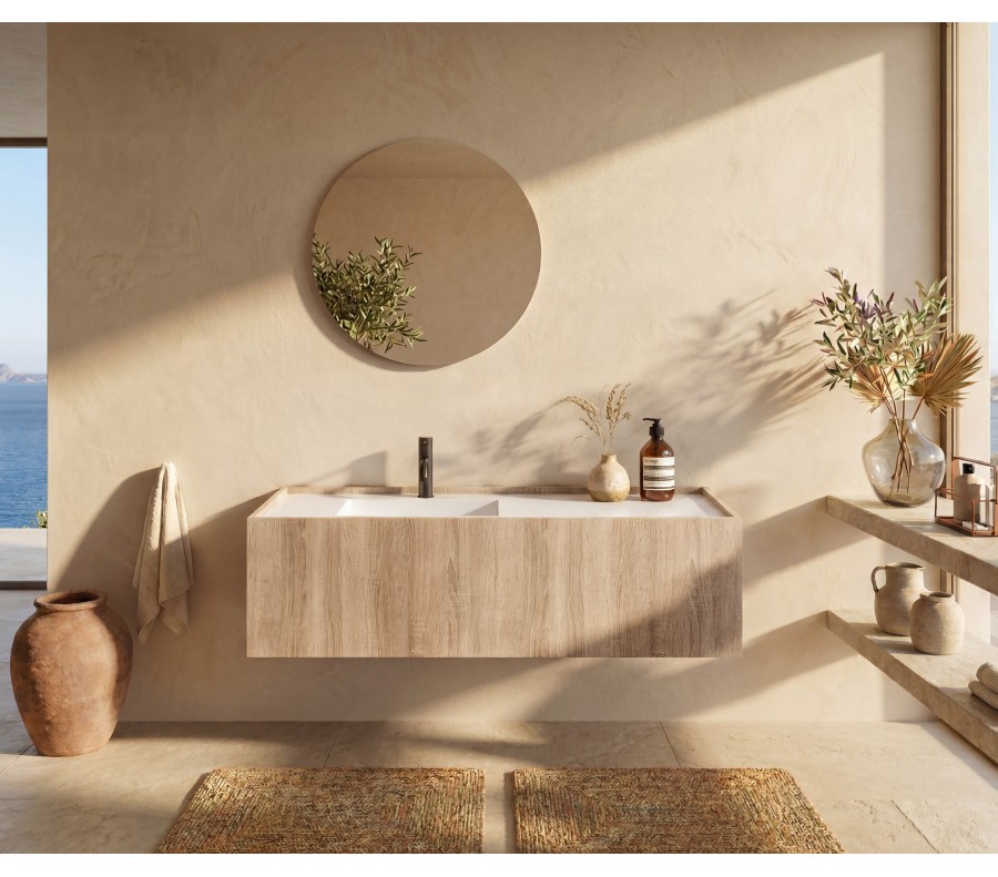 Pack GALIBIER + lavabo Dekton + espejo circular