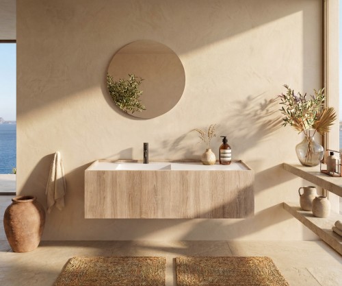 Pack GALIBIER + lavabo Dekton + espejo circular