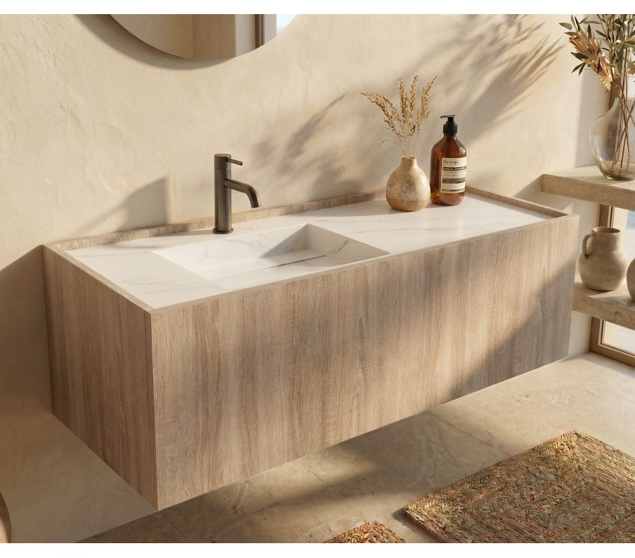 Pack GALIBIER + lavabo Dekton + espejo circular
