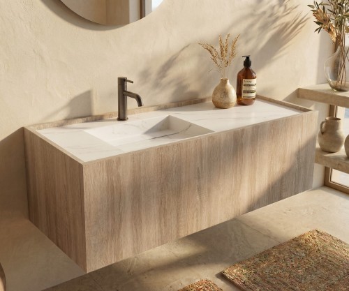 Pack GALIBIER + lavabo Dekton + espejo circular
