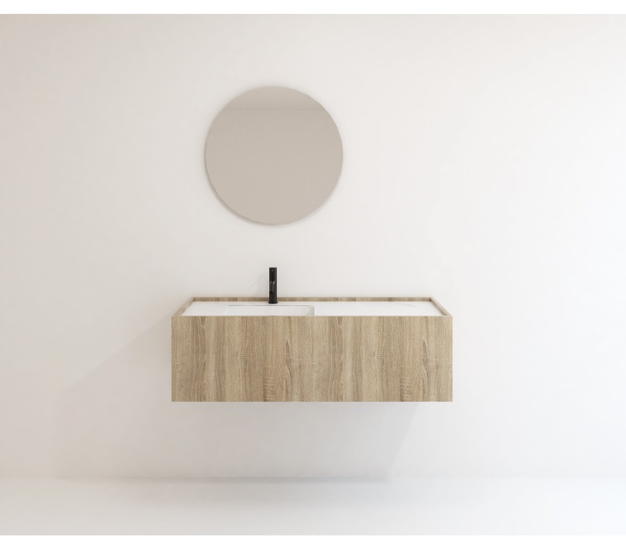 Pack GALIBIER + lavabo Dekton + espejo circular