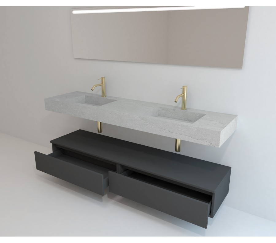 Pack ORIGINE PETRALISSE + lavabo piedra sinterizada + espejo cápsula