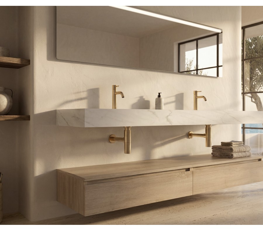 Pack ORIGINE PETRALIGNUM + lavabo + espejo LED