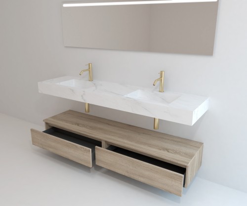 Pack ORIGINE PETRALIGNUM + lavabo + espejo LED