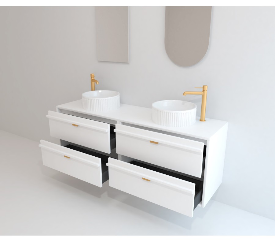 Pack DAMMARIE + lavabo estriado + espejo alma
