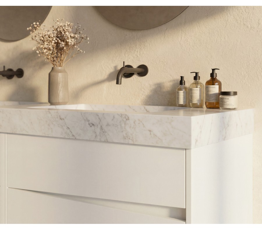 Pack DENAIN + lavabo Dekton + espejo circular