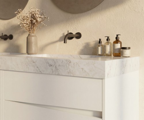 Pack DENAIN + lavabo Dekton + espejo circular