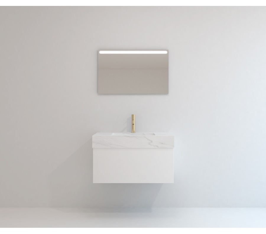Pack SOLOGNE + lavabo piedra sinterizada + espejo LED