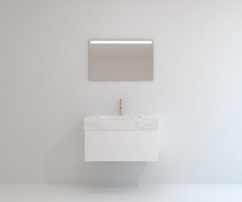 Pack SOLOGNE + lavabo piedra sinterizada + espejo LED