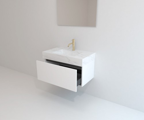 Pack SOLOGNE + lavabo piedra sinterizada + espejo LED