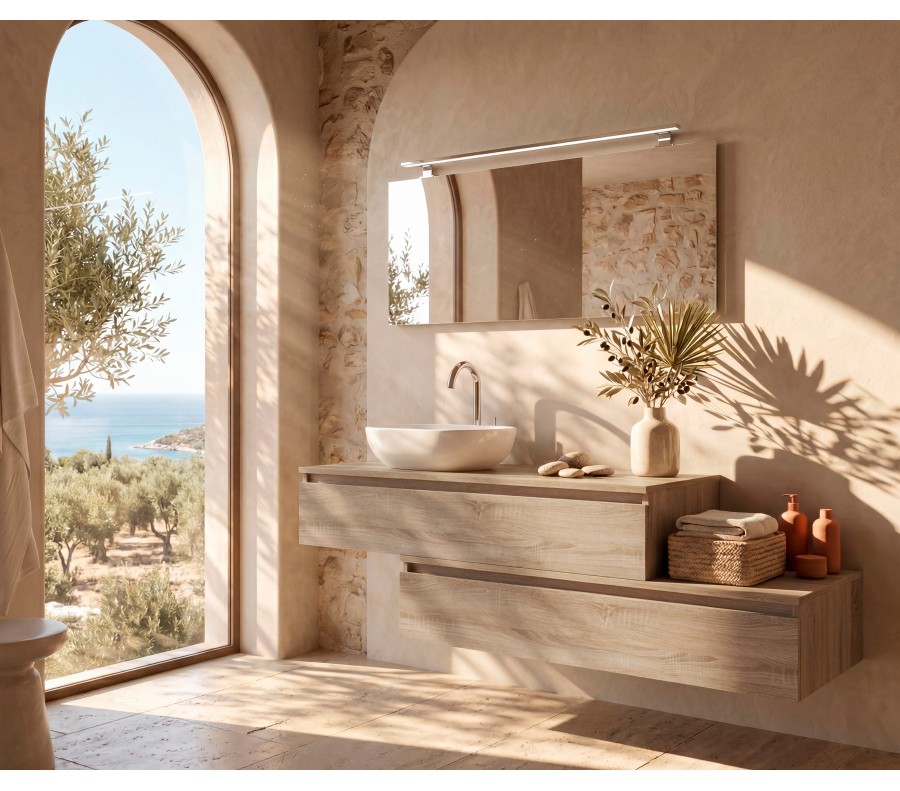 Pack SANCY + lavabo + espejo + foco LED