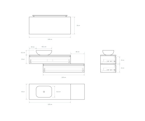 Pack SANCY + lavabo + espejo + foco LED