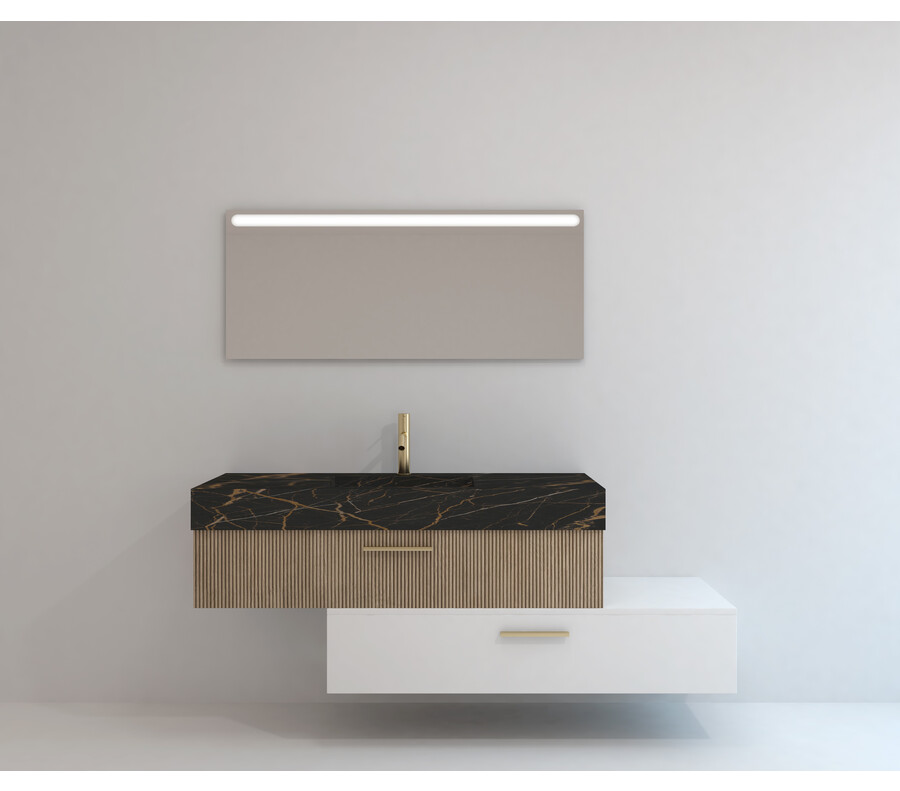 Pack DAUPHINÉ + lavabo piedra sinterizada + espejo LED