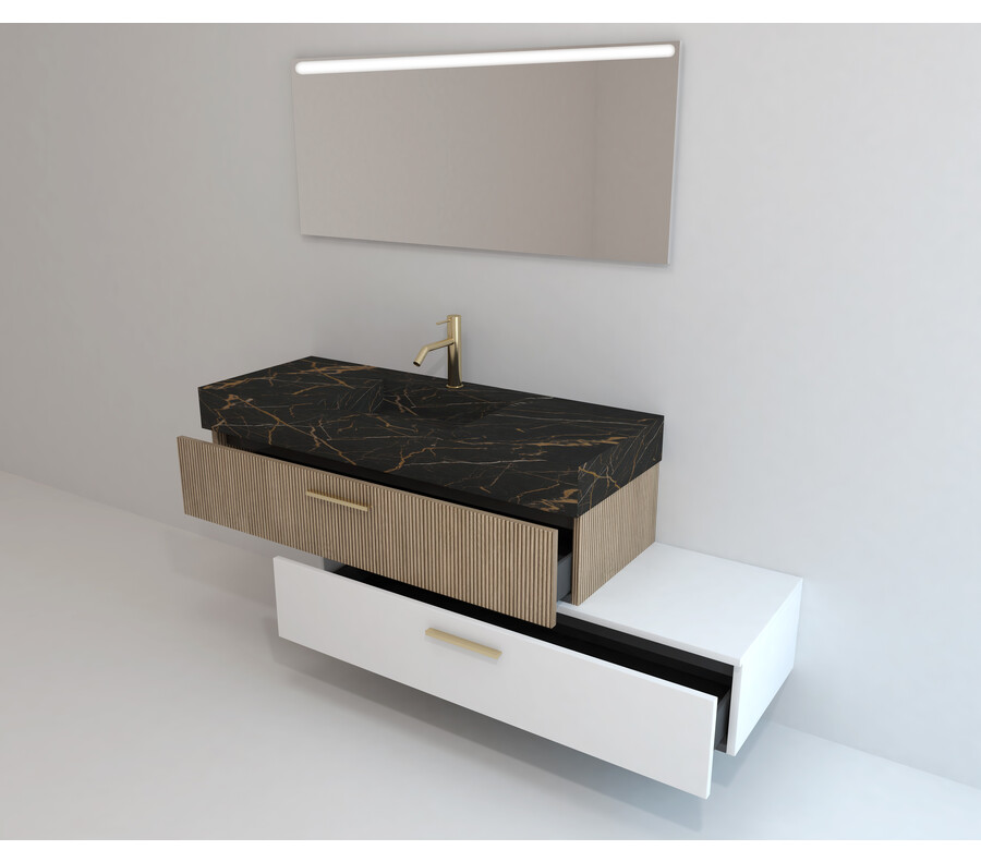 Pack DAUPHINÉ + lavabo piedra sinterizada + espejo LED