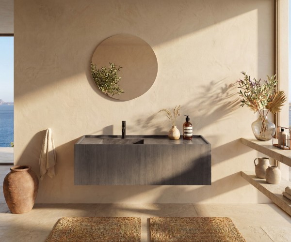Pack GALIBIER + lavabo Dekton + espejo circular