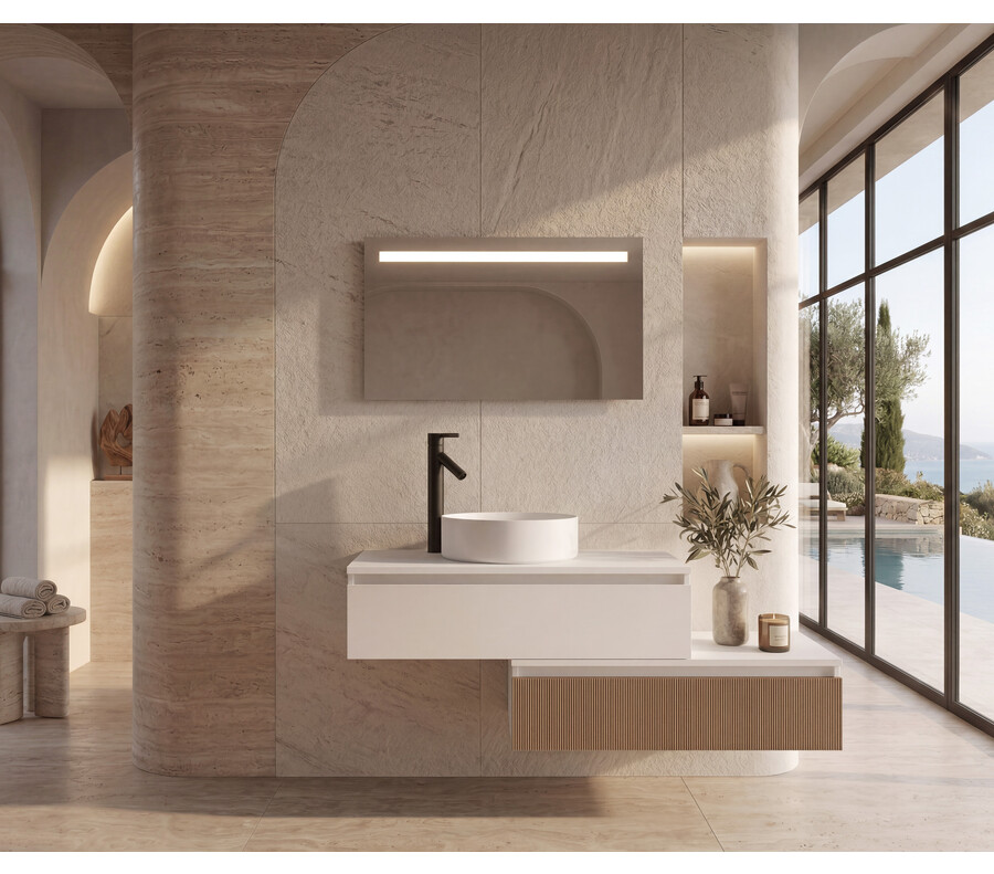 Pack TABOR + lavabo + espejo LED