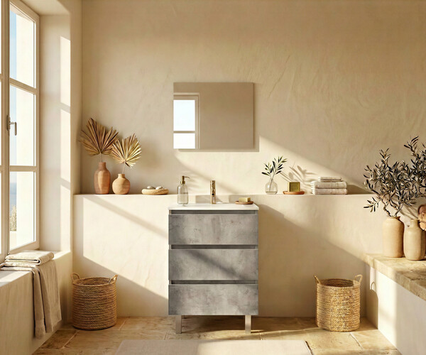 Pack ALEGHE+ lavabo + espejo liso 2