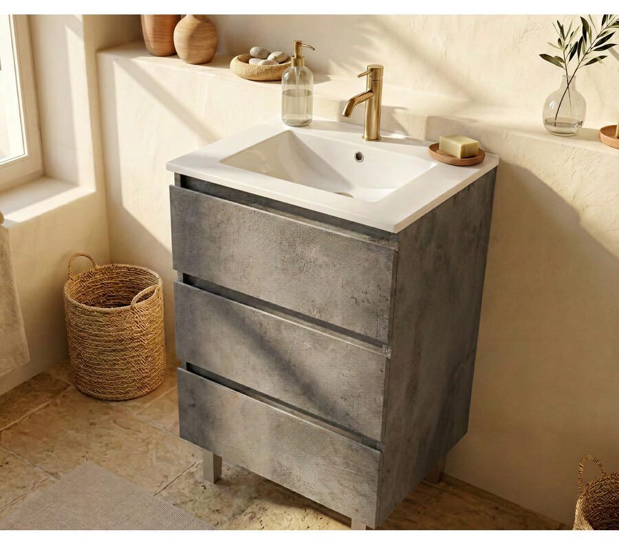 Pack ALEGHE+ lavabo + espejo liso