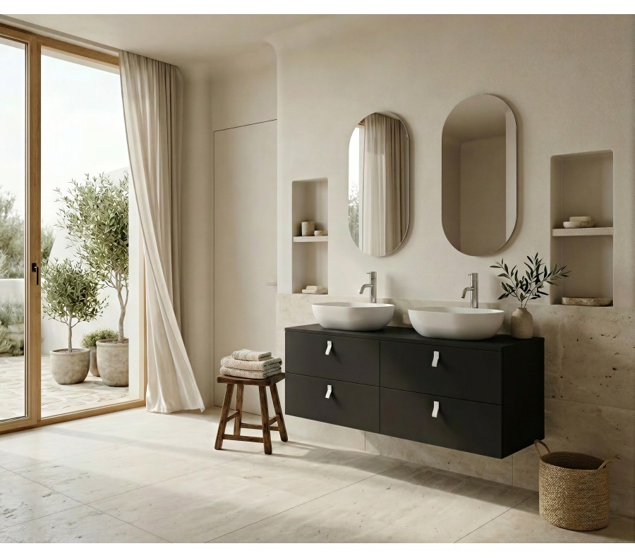 Pack ALEGHE COULEURS + lavabo + espejo cápsula