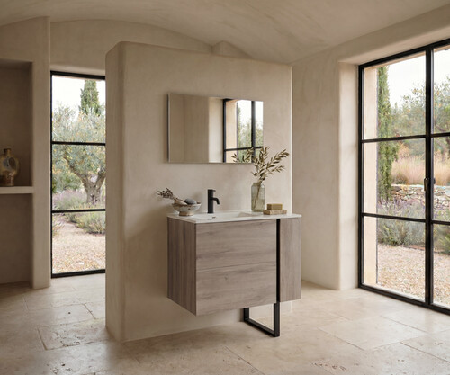 Pack ALEGHE PIED + lavabo + espejo liso