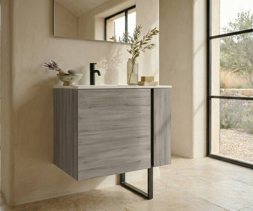 Pack ALEGHE PIED + lavabo + espejo liso