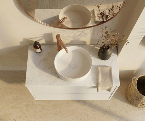 Pack SASSIÈRE + encimera Dekton + lavabo + espejo redondo