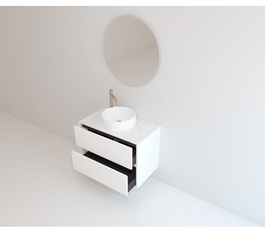 Pack SASSIÈRE + encimera Dekton + lavabo + espejo redondo