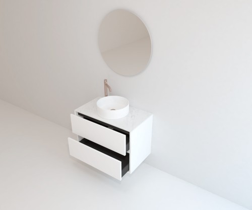 Pack SASSIÈRE + encimera Dekton + lavabo + espejo redondo