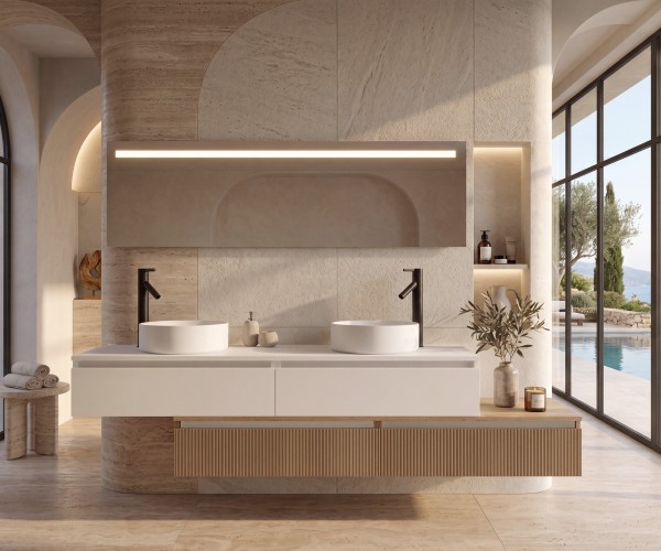 Pack TABOR + lavabo + espejo LED
