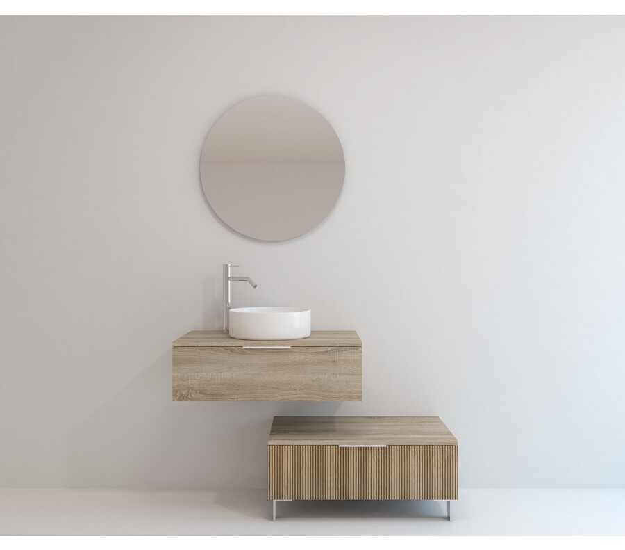 Pack CANTAL + lavabo + espejo circular