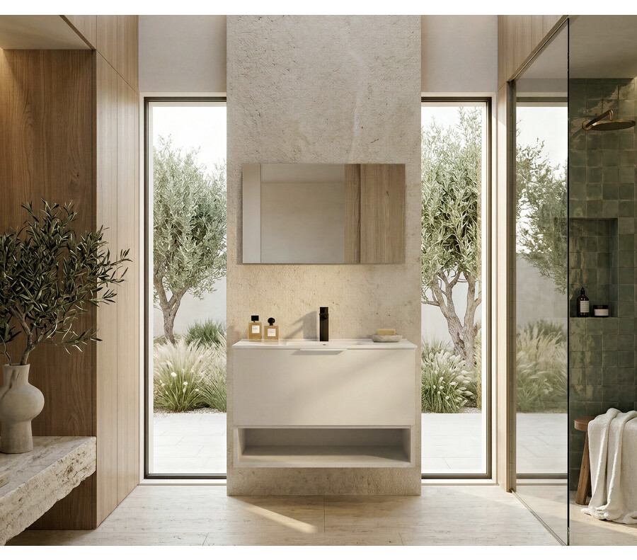 Pack FORLET + lavabo + espejo liso