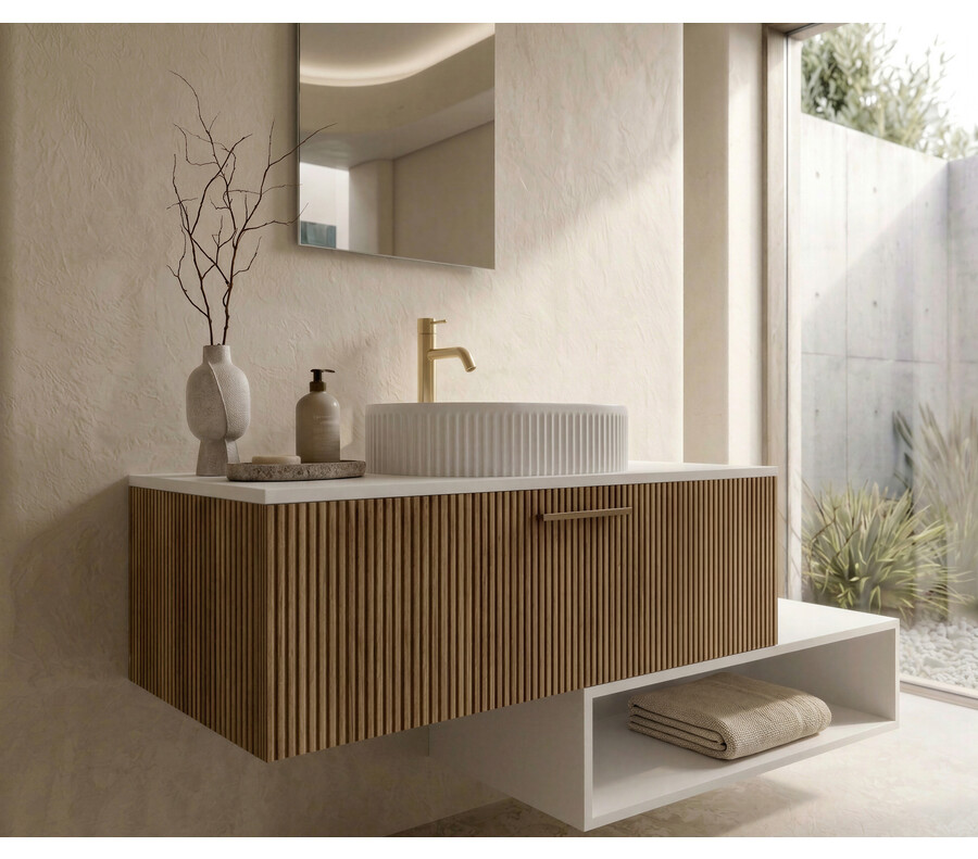 Pack MONTREUX + lavabo estriado + espejo alma