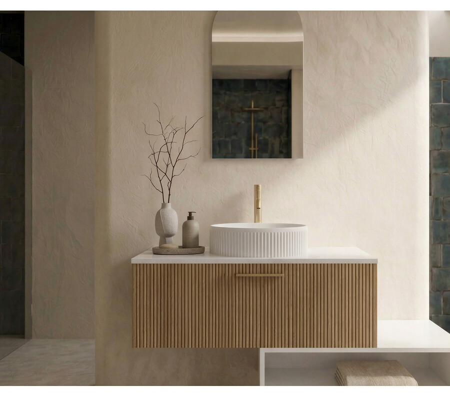 Pack MONTREUX + lavabo estriado + espejo alma