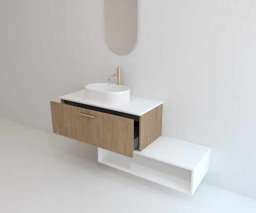 Pack MONTREUX + lavabo estriado + espejo alma