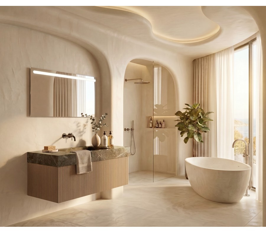 Pack NEOUVIELLE + lavabo Dekton + espejo LED