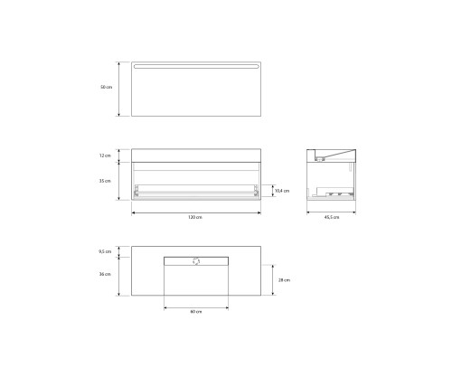 Pack NEOUVIELLE + lavabo Dekton + espejo LED