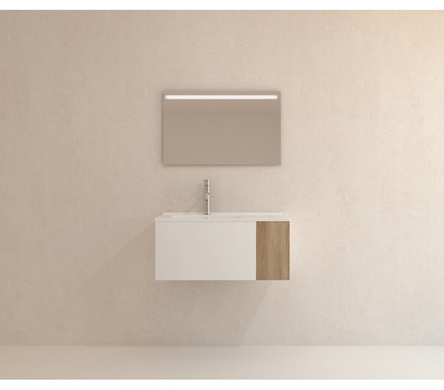 Pack YVOIRE + lavabo + espejo LED
