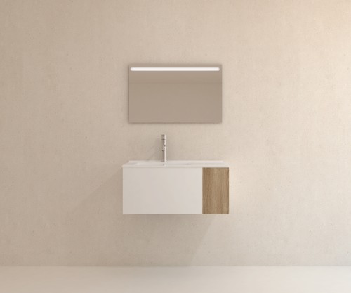 Pack YVOIRE + lavabo + espejo LED