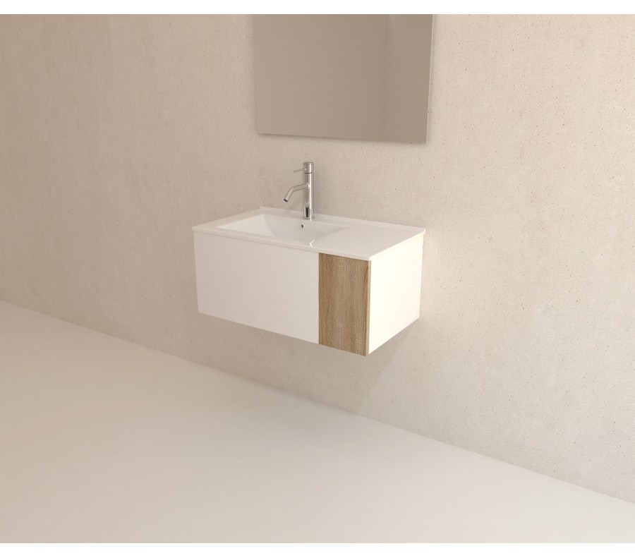 Pack YVOIRE + lavabo + espejo LED