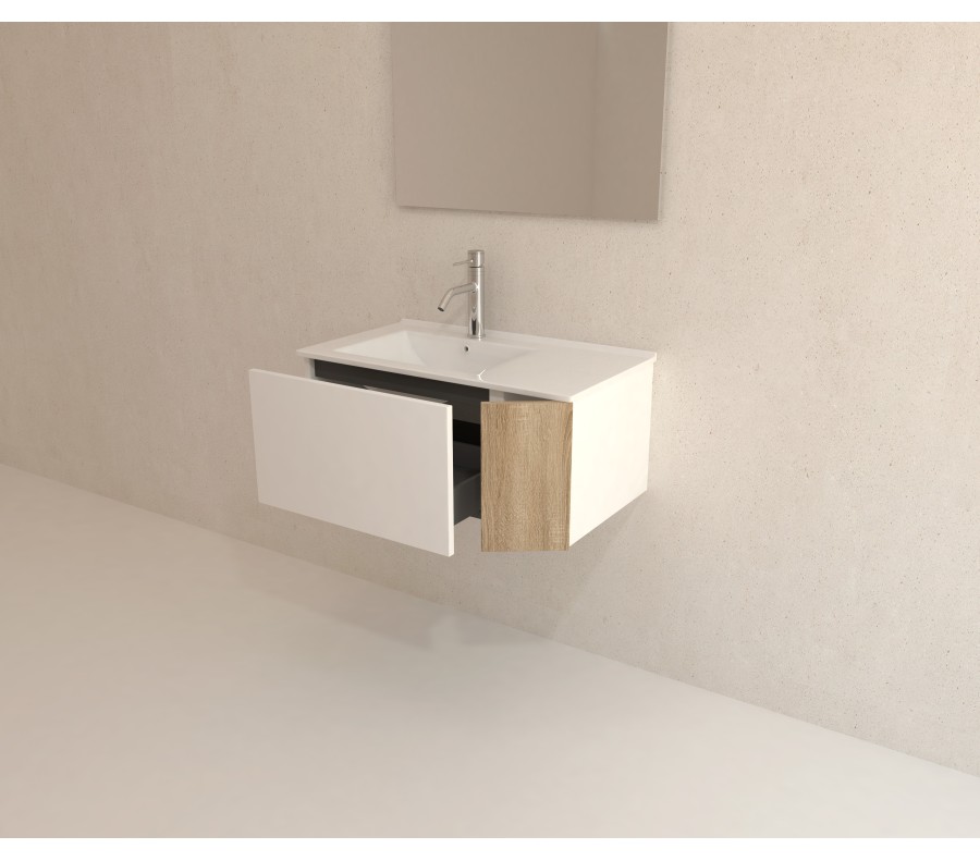 Pack YVOIRE + lavabo + espejo LED