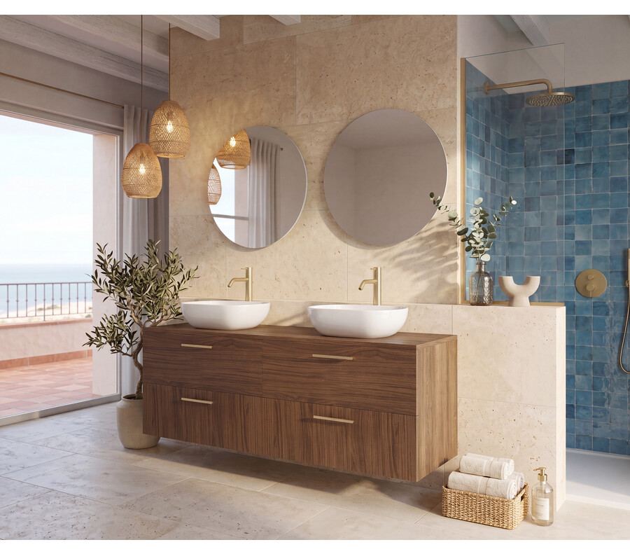 Pack CHAMELET + lavabo + espejo circular