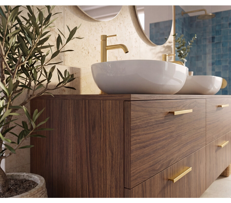 Pack CHAMELET + lavabo + espejo circular