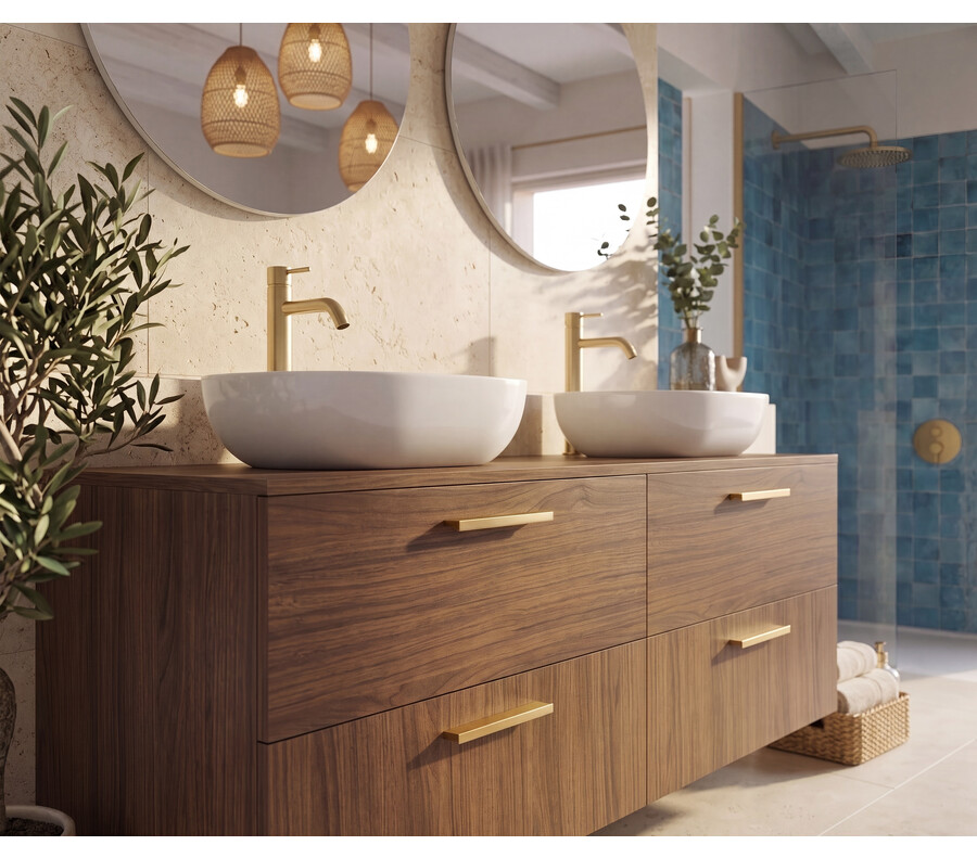 Pack CHAMELET + lavabo + espejo circular