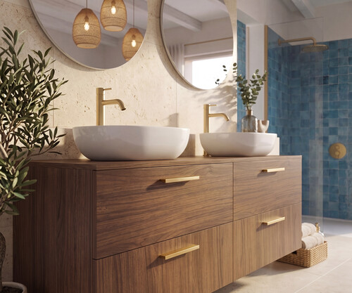 Pack CHAMELET + lavabo + espejo circular