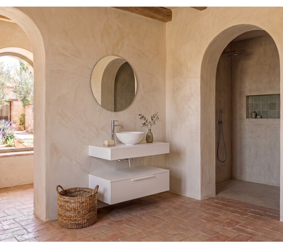 Pack CLERMONT + lavabo + espejo circular