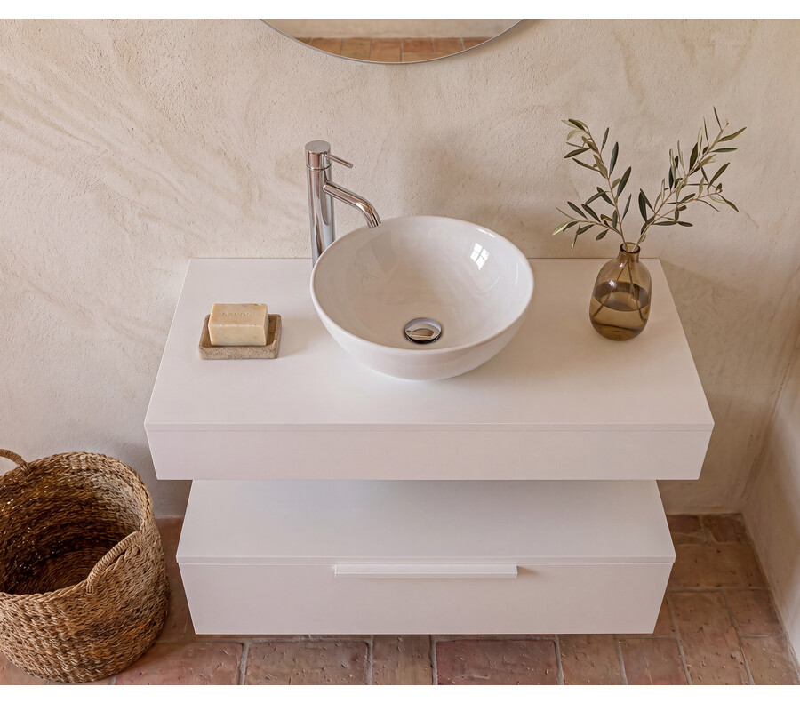 Pack CLERMONT + lavabo + espejo circular