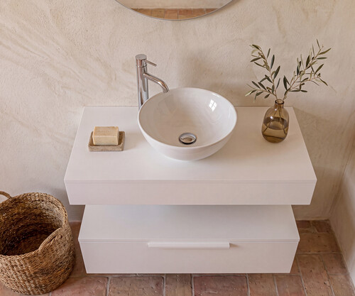 Pack CLERMONT + lavabo + espejo circular