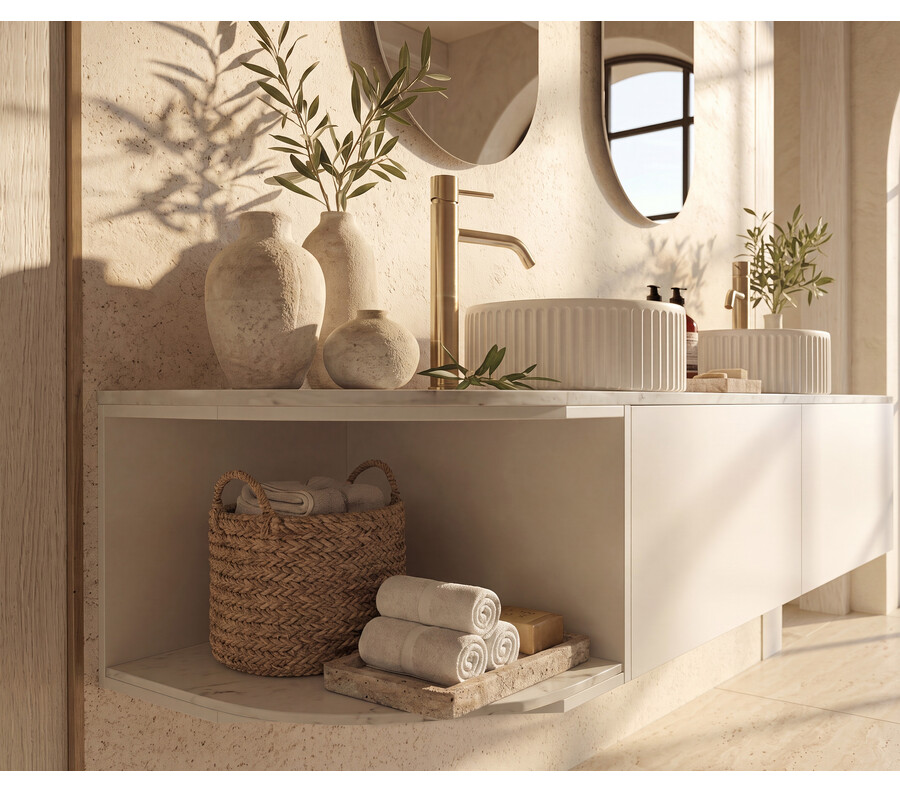 Pack CASSIS + encimera Dekton + lavabo estriado